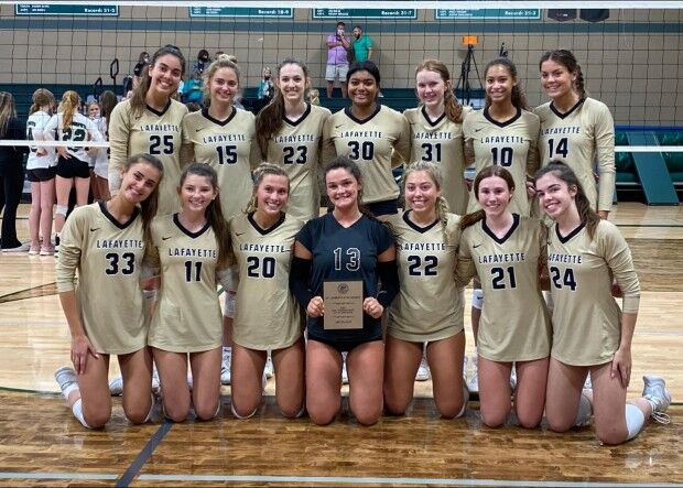 Lafayette V-ball 2021 St. Joe Tourney champs